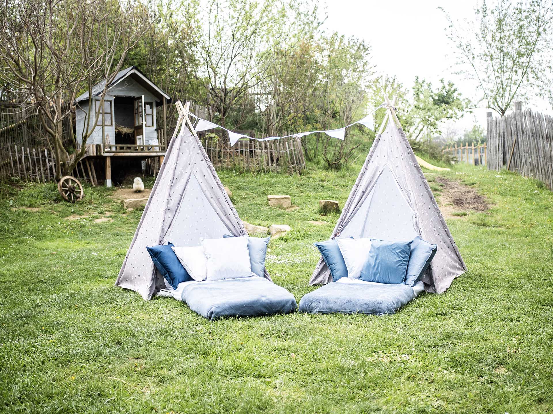 Pyjamaparty Kleine Camper Zelte mit Matratze